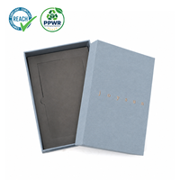 Boîte d'emballage rigide en papier lin personnalisée pour bijoux, avec insert en mousse et base, pour pendentifs et chaînes – Vente en gros