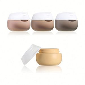 Pot de voyage en silicone de qualité alimentaire écologique pour femmes avec couvercle, logo personnalisé, 60 ml, anti-fuite, pour cosmétiques, maquillage, crème pour le visage - Product Image 1