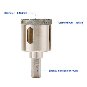 Kim cương hạt hợp kim thép Mài bit 6mm/8mm/10mm/20mm Kim Cương lõi khoan Bit Set - Product Image 2