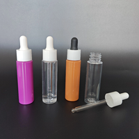 Flacon compte-gouttes en plastique transparent de 30ml 1oz Bouteille d'emballage de sérum cosmétique Flacons compte-gouttes en plastique pour huile essentielle