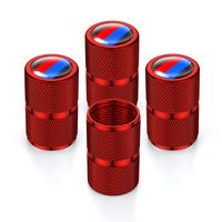 Bouchons de valve sportifs rouge et bleu en alliage d'aluminium, bouchons de tige de pneu anti-poussière universels durables, pour BMW Toyota Honda