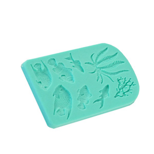 Coral And Seashell Fondant Cake Silicone Mold Rectangle For Sea Fish Chocolate Cake Decoration - Product Image 4