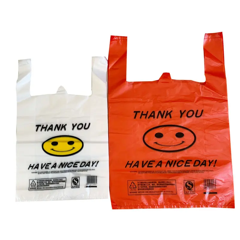 Plastic Verpakkingstassen Groothandel Bedankt Voor Winkel Pe Supermarkt Plastic Zakken Voor Boutique