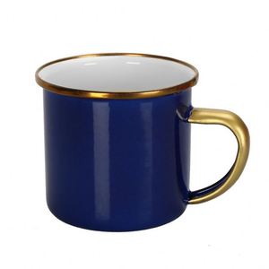 Mini tasse en émail personnalisable avec logo, en porcelaine blanche, mugs en céramique pour expresso avec rebord coloré, supports vierges pour sublimation, promotionnels, émail B - Product Image 3