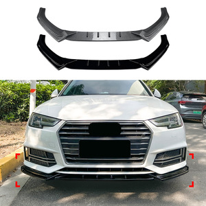 Audi A4 B9 <b>Sline</b> Front Lip Spoiler Carbon Fiber Texture Matte Finish 2017-2019 Car Body Kit - Product Image 1