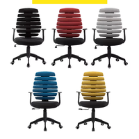 Chaise de bureau pivotante en tissu avec dossier en arête de poisson moderne, inclinaison et levage électriques, vente en gros à Foshan