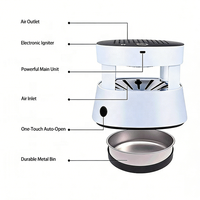 Cendrier purificateur d'air portable avec allumeur sans flamme, absorbeur de fumée à forte aspiration 244Kpa pour bureaux de direction et hôtels