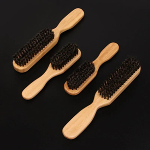 Spazzola Professionale per <span class=keywords><strong>Capelli</strong></span> e Barba con Manico in Legno e Setole di Cinghiale, <span class=keywords><strong>Pettine</strong></span> Antistatico per Barbiere, Kit per la Cura Maschile, Rasatura e Stilizzazione del Moustache - Product Image 6