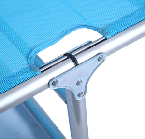 Chaise longue d'extérieur <span class=keywords><strong>lit</strong></span> de soleil de plage avec parasol auvent pliable 5 positions - Product Image 4