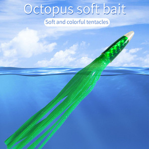Señuelo de resina suave con forma de pulpo para pesca en aguas medias, pesca de arrastre en agua salada. - Product Image 1