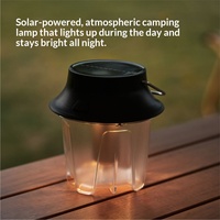 Lanterne de camping LED rechargeable à l'énergie solaire, lampe d'ambiance portable à suspendre pour le jardin, la tente et l'extérieur