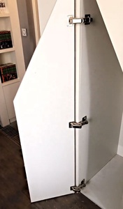 Modern 3 Inch Punch-Free Cabinet Door <strong>Spring</strong> <strong>Hinge</strong> 90 Degree Frog <strong>Hinge</strong> for Kitchen Living Room Home Office No Need for Drilling - Product Image 6
