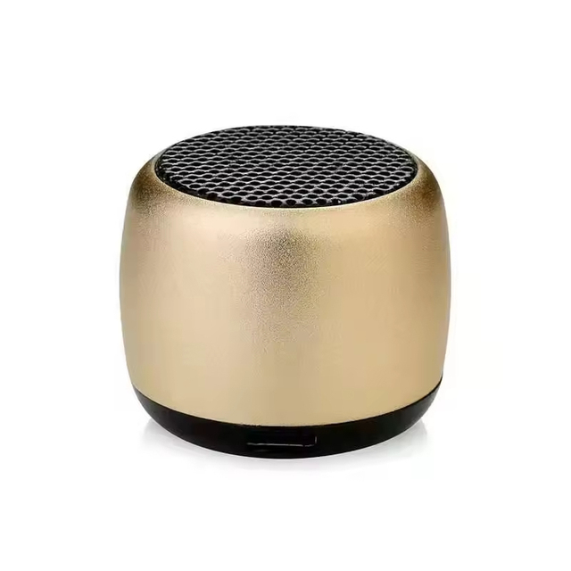 Custom Logo Portable BT Wireless Speaker Good Sound Quality Aluminum Alloy Metal Lanyard Mini Business Corporate Gift Battery
