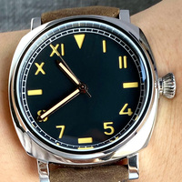 Montre vintage polonaise pour homme California Sandwich Cadran romain NH35 PT5000 Horloges étanches Rétro italien Lumineux