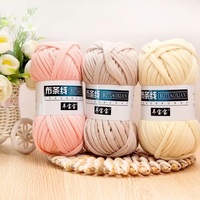 Factory Price 100Grams DIY Spaghetti Yarn Handbag Crochet Hand Knitting Chunky T-shirt Yarn for Bag