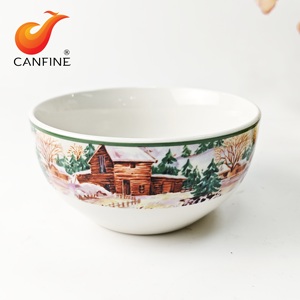 Assiettes en porcelaine design cottage de Noël personnalisé ensemble de <span class=keywords><strong>vaisselle</strong></span> décalcomanie assiettes en poterie assiettes en porcelaine dîner restaurant - Product Image 3