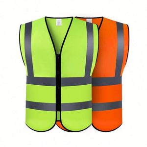 Chaleco Reflectante de Diseño para Guardias, para Conducir, con Múltiples Bolsillos, Botones de Seguridad y Estampado Reforzado - Product Image 2