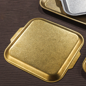 Bandeja de horno cuadrada de acero inoxidable antiadherente para galletas, pescado y platos al vapor - Placa de metal pulido para asar, 50 unidades, duradera - Product Image 4