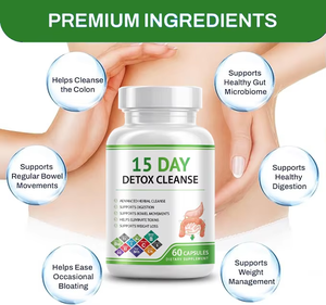 Yetişkin ve gençler için özel etiket doğal detoks temizlemek takviyesi-15 gün bitkisel kolon temiz kapsüller bağırsak sağlık faydaları - Product Image 3