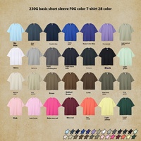 Kaos Rajut Pria Ukuran Besar Warna Polos 100% Katun Benang Ganda 230g, Tren Musim Panas 2025