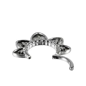 Pendiente de Aro <span class=keywords><strong>Plegable</strong></span> con Bisagra de Titanio ASTM F136 con Recubrimiento PVD, Piercing para Cartílago, Segmento, Septum, Clicker, Anillo para la Nariz, Gaby Hot - Product Image 5