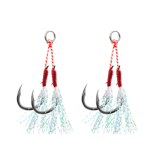 <span class=keywords><strong>Plamer</strong></span> เหล็กคาร์บอนจิ๊กน้ําเค็มช่วยตะขอเบ็ดตกปลาคู่เบ็ดตกปลาทะเลจิ๊กกิ้ง - Product Image 1