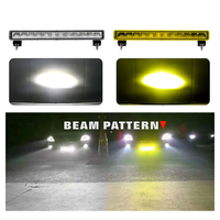 Barre lumineuse LED tout-terrain jaune et blanche 9-32V pour SUV, VTT, camion, Uno 36W, lampe de conduite LED