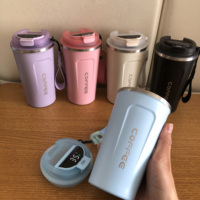 Vente en gros Nouveaux coloris d'été Tasse de voyage isotherme en acier inoxydable 380 ml avec affichage de la température tactile intelligent 510 ml pour voiture