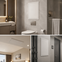 Porte d'inspection invisible au design contemporain en acier galvanisé, panneau d'accès résistant à l'humidité