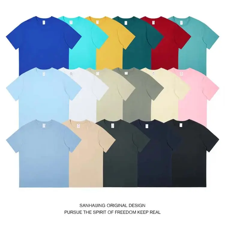 Camiseta de algodão 100% grande, camiseta masculina premium personalizada 240 de algodão para homens