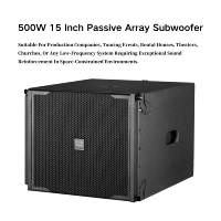 Haut-parleur audio professionnel Subwoofer passif Line Array de 15 pouces 500W Outdoor Stage SUB Bass Woofer Audio professionnel