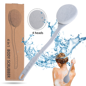 4 in 1 <strong>Long</strong> <strong>Handle</strong> Exfoliating Bath Brush Back Scrubber Shower Brush Body Cleansing <strong>Sponge</strong> - Product Image 2