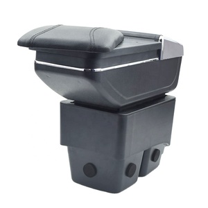 Accoudoir en cuir de qualité garantie, caisse de rangement intérieure à filetage rouge, ABS, repose-bras, accessoire pour voiture <span class=keywords><strong>Ford</strong></span> <span class=keywords><strong>Fiesta</strong></span> 3 MK7, magasin central - Product Image 1