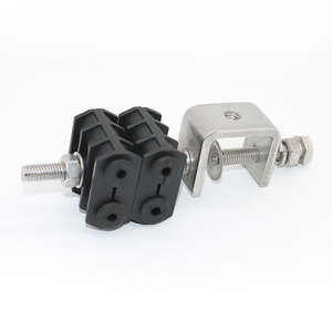 Abrazadera de Alimentador Combinada Tipo Pasante, Abrazaderas de Acero Inoxidable para Cables de <span class=keywords><strong>Fibra</strong></span> <span class=keywords><strong>Óptica</strong></span> de Doble Orificio, Abrazadera de Alimentador RF de 1/2 Pulgadas - Product Image 2