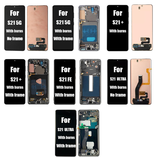 For Samsung for Galaxy S21 S21PLUS S21 FE S21 ULTRA Original Quality Touch Screen Components Premium LCD Display Screen Burns