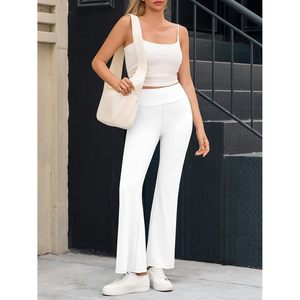 Fisoew Womens <b>Flare</b> <b>Leggings</b> High Waisted Tummy Control Yoga Pants Workout Running Bootcut <b>Leggings</b> - Product Image 6