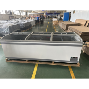 Kenkuhl arriba y abajo isla deslizante gran cofre congelador refrigerador supermercado comercial carne enfriador escaparate - Product Image 1