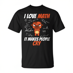 Camiseta con estampado de perro, diseño de I Love Math It Makes People Cry, regalo para profesores de matemáticas, camiseta con humor - Product Image 2
