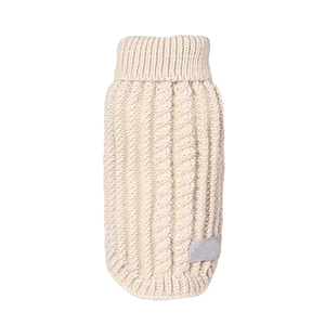 Paleo Oatmeal Warm Eco-Friendly Cotton Custom Pet Winter <b>Dog</b> Outfit <b>Knitted</b> <b>Jumper</b> Sweater - Product Image 4
