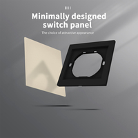 Interruptores y Enchufes de Pared WESA Ultrafinos con Botón Pulsador EU 1/2/3 Vías, Enchufe de Alimentación de 1 Vía, Combinación Libre, Diseño Moderno de Lujo