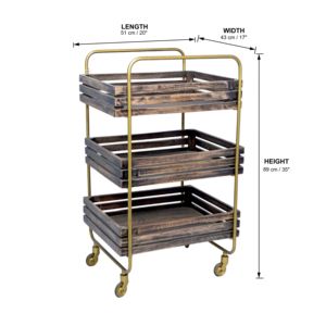 Customized Design Iron 3-Tier Modern Durable Food Catering Drinks <b>Serving</b> <b>Trolley</b> Cart for Hotel Restaurant Wedding Party Bar - Product Image 5