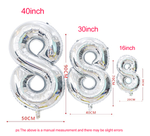 ลูกโป่งฟอยล์อลูมิเนียมขนาดใหญ่ 16 นิ้ว 32 นิ้ว 40 นิ้ว สำหรับตกแต่งงานปาร์ตี้  แบบเติมฮีเลียม - Product Image 3