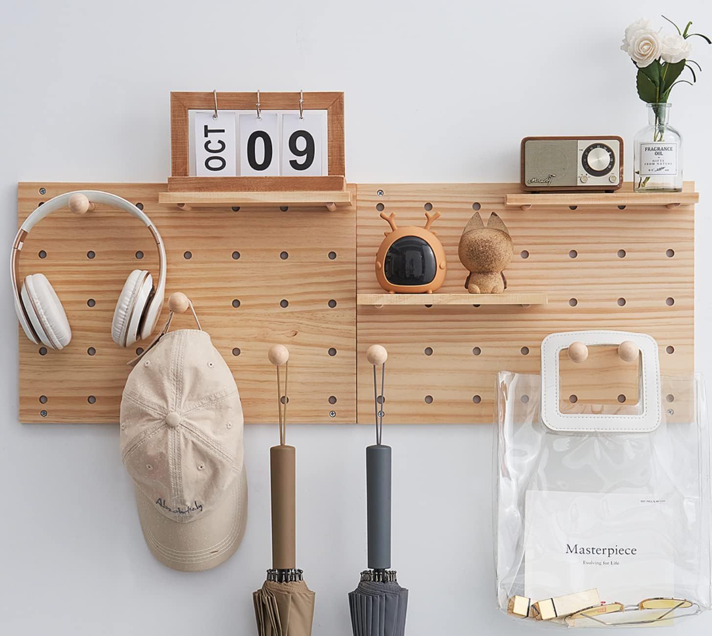 Holz-Pegboard Kombinations-Wandorganizer-Set Holzmontierte Display-Pegboard-Paneele für Präsentationen| Alibaba.com