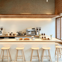 Bar de café de luxe sur mesure, adapté au design intérieur de café.