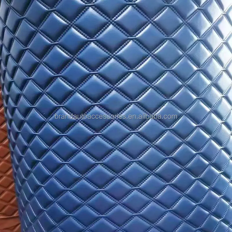 New Design Premium pvc coil car mats car rubber diamond wash mat 5d pu leather auto car floor mat material in roll