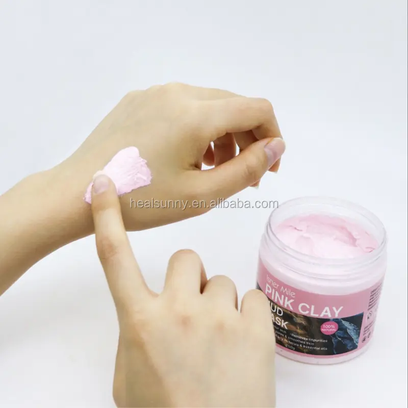 Australische Natuurlijke Organische Kaolien Private Label Roze Klei Gezichtsmasker Voor Whitening Schoon De Porie Roze Modder Gezichtsmasker