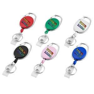 Kemer klipsi ile dayanıklı ID kimlik kartı rozeti tutucu anahtarlık karabina geri çekilebilir makaralı isimlik - Product Image 1