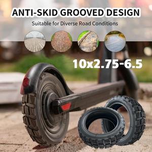 Pneu sous vide 10x2.75-6.5 pour trottinette électrique, pneu tout-terrain de 10 pouces, pneu antichoc à super-adhérence pour trottinette électrique - Product Image 1