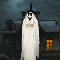 Décoration d'Halloween suspendue AROMA de 7 pieds avec lumières cascade pour la nuit d'Halloween, les soirées cosplay et les fêtes