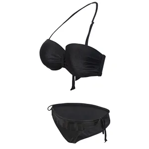Black String Bikini Set Women Swimsuits Ladies Swimwear 2024 New Design Hot Sexy Beach Wholesale OEM Custom Factory Manufacturer